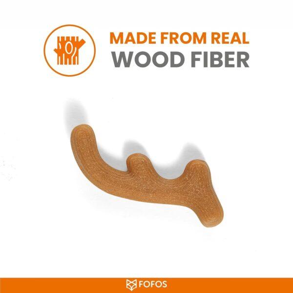 x FOFOS Woodplay Stix Dog Chew Toys Set of 3 - Brown - Image 3