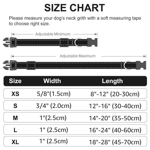 Reflective Dog Leash And Collar Combo Set|Dog Collar & Anti Slip Padded Handle Leash For Dogs|Highly Reflective|Dog Rope For Medium & Large Dogs|(Leash 6.5 Ft. + Collar Medium, Black, 18 Cm) - Image 4